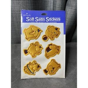 Vintage 80s Stickers Hallmark Satin Circus Elephant 1 Sheet NOS HTF